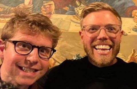 Parenting Hell podcast co-hosts Josh Widdicombe and Rob Beckett, who both enjoyed family holidays in Whitstable last summer. Picture: Instagram / robbeckett