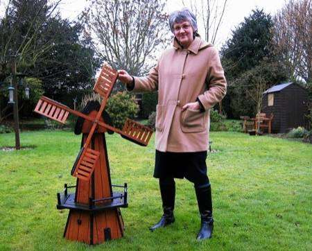 Jane Stevens with the windmill returned this week
