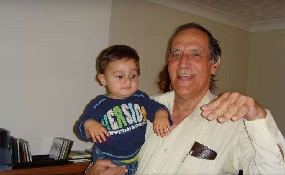 Yoram Hirshfeld, pictured with a former student's son, died in the crash