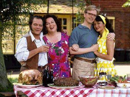 Darling Buds of May cast (from left to right) David Jason, Pam Ferris, Philip Franks and Catherine Zeta-Jones