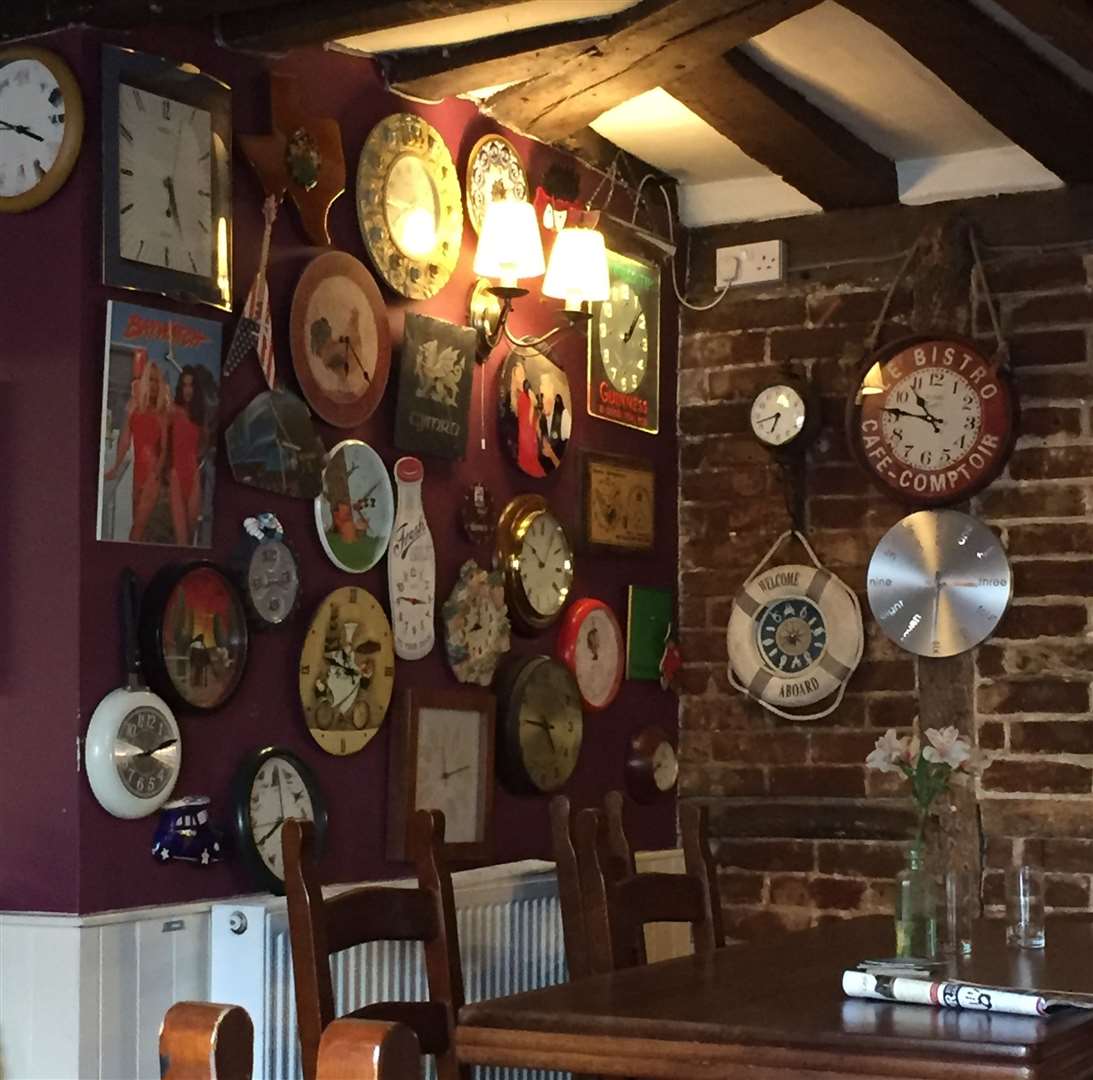The pub's clock corner