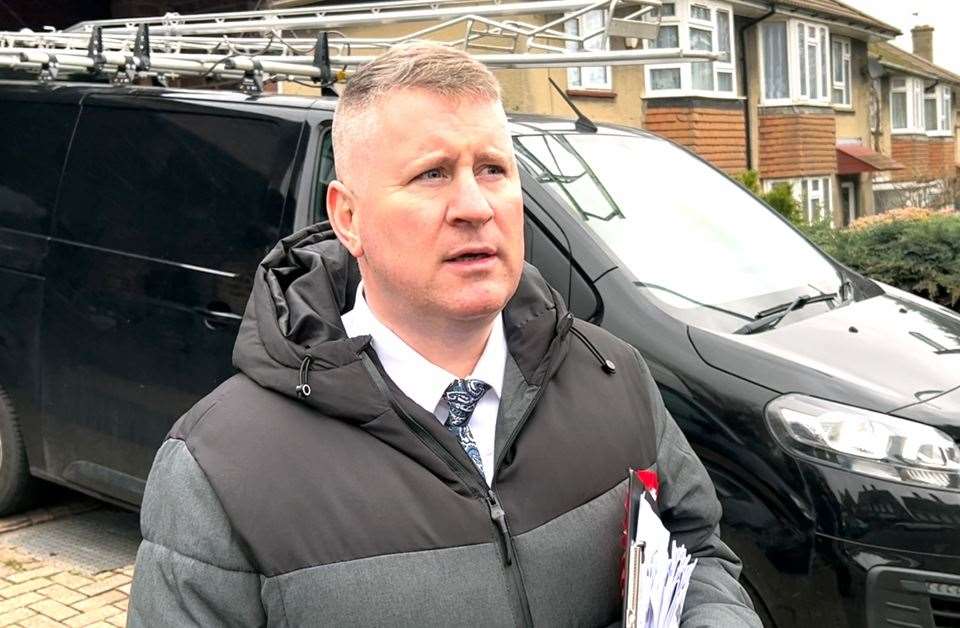 Paul Golding was standing in the Dartford local elections in May and was out canvassing in February when the incident is alleged to have happened. Picture: Britain First