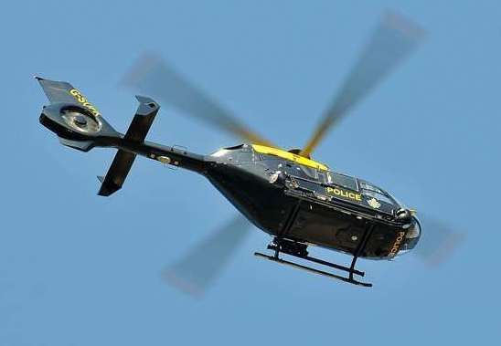 A police helicopter was scrambled. Stock picture