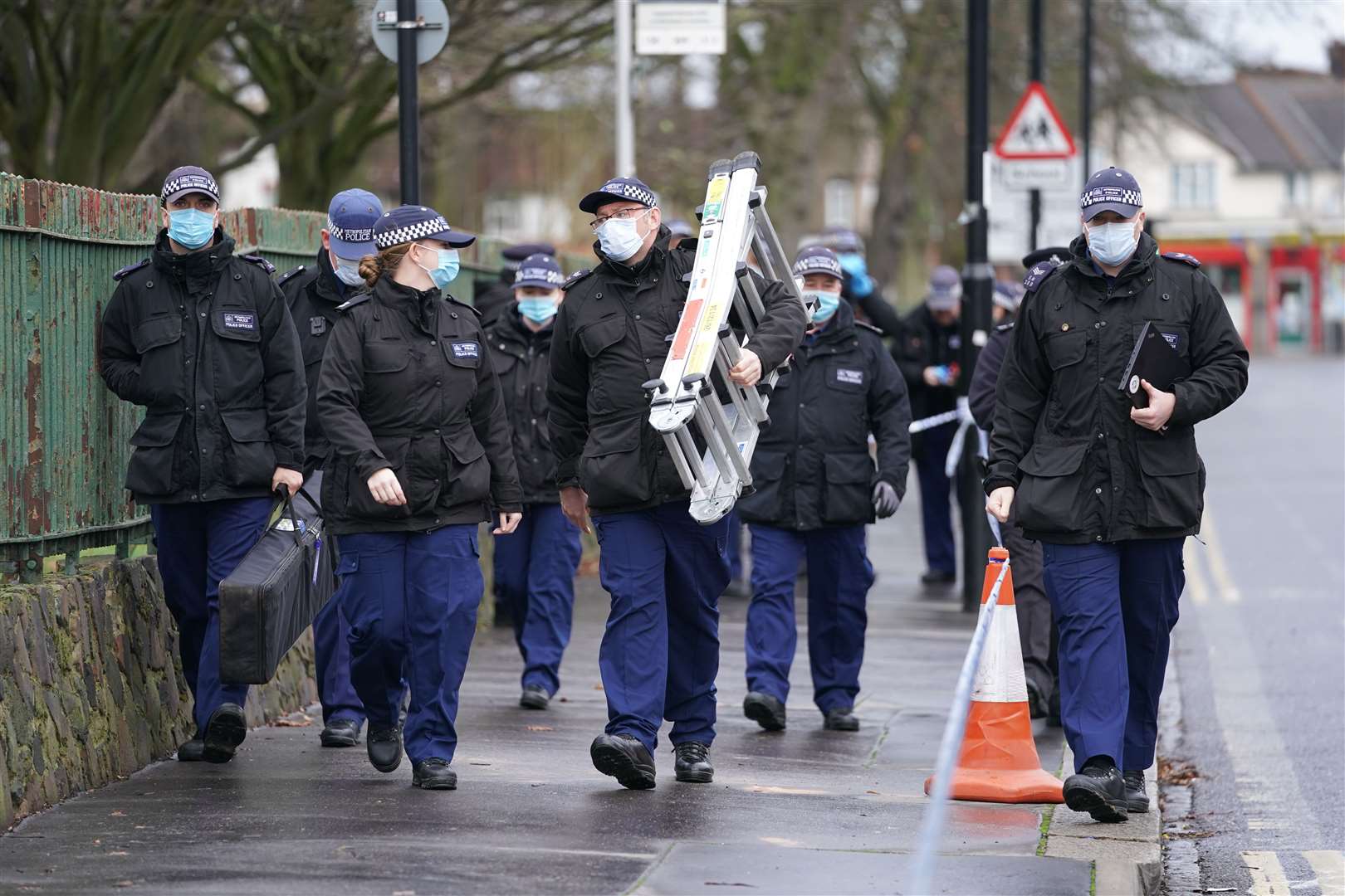 Police activity at Ashburton Park, Croydon (Kirsty O’Connor/PA)