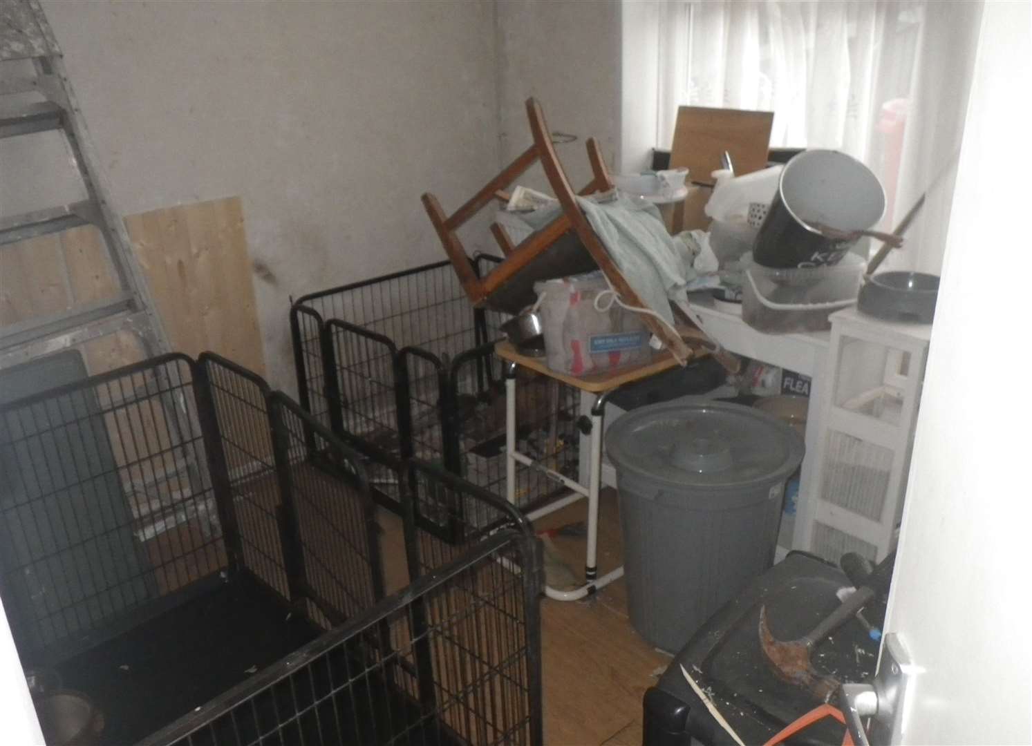 Inside Oxlade’s home on Sheppey. Picture: RSPCA