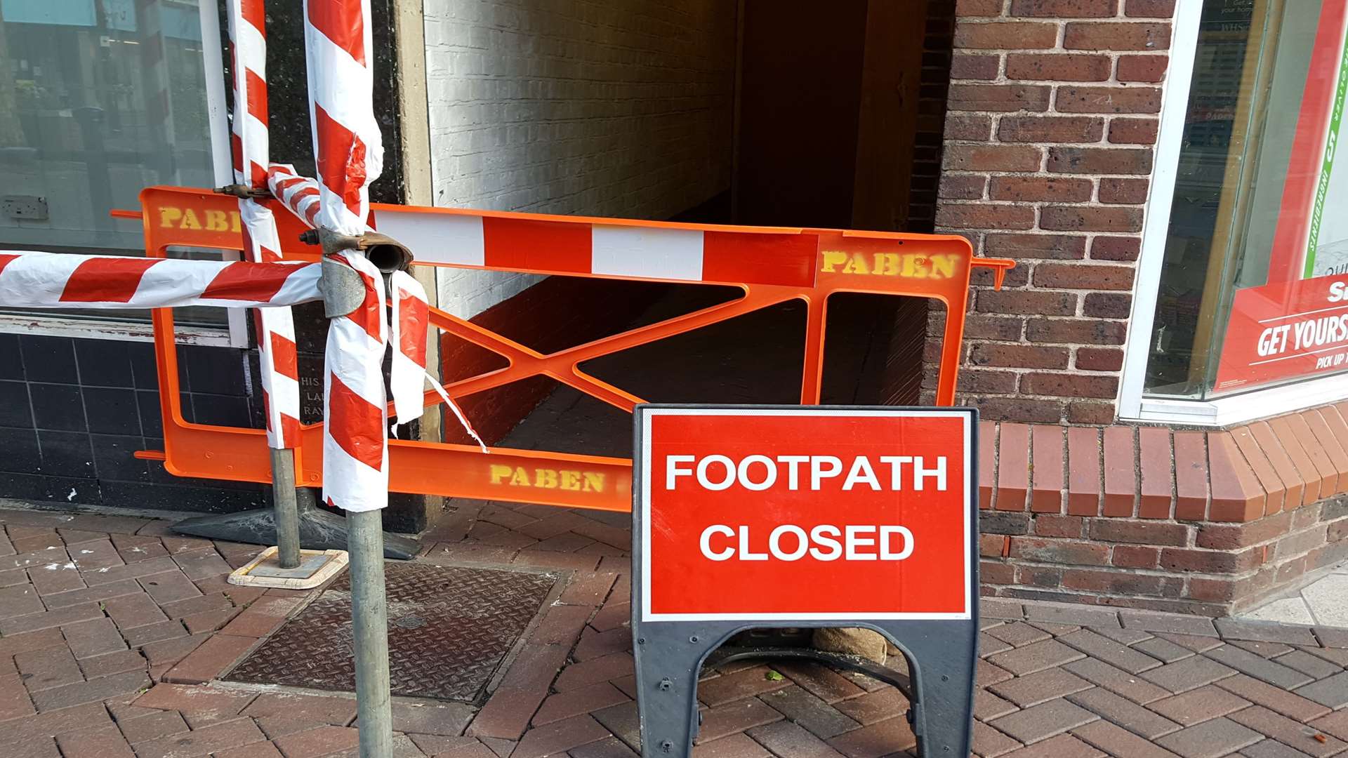 The alleyway was closed on Monday