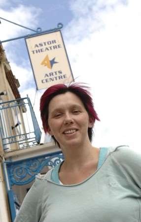 Kate Hayes-Watkins outside the Astor Theatre Arts Centre in Deal. Picture: Terry Scott