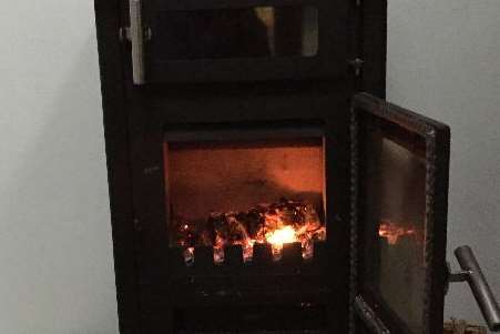 A log burner was taken