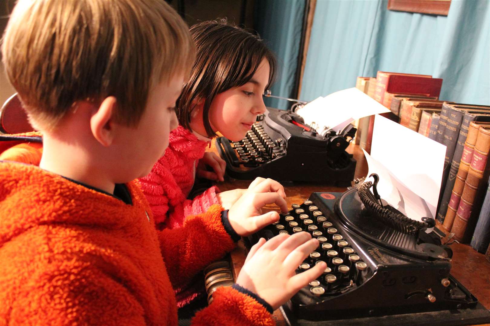 Visitors can try out a typewriter from Conrad's time (8312014)