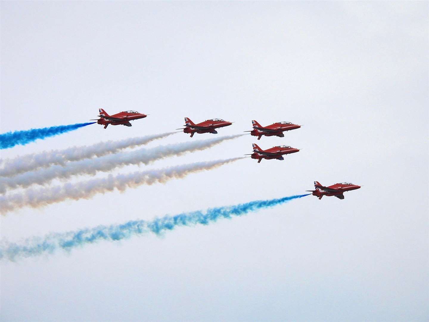 The RAF planes performing in Folkestone. Picture: Kevin Clark