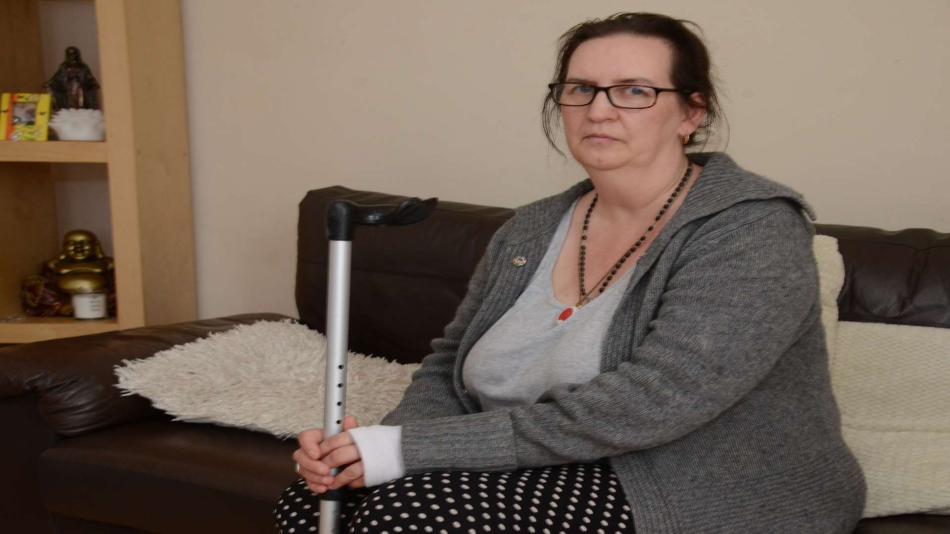 Jane Roberts who is struggling now that her mobility scooter has been taken away