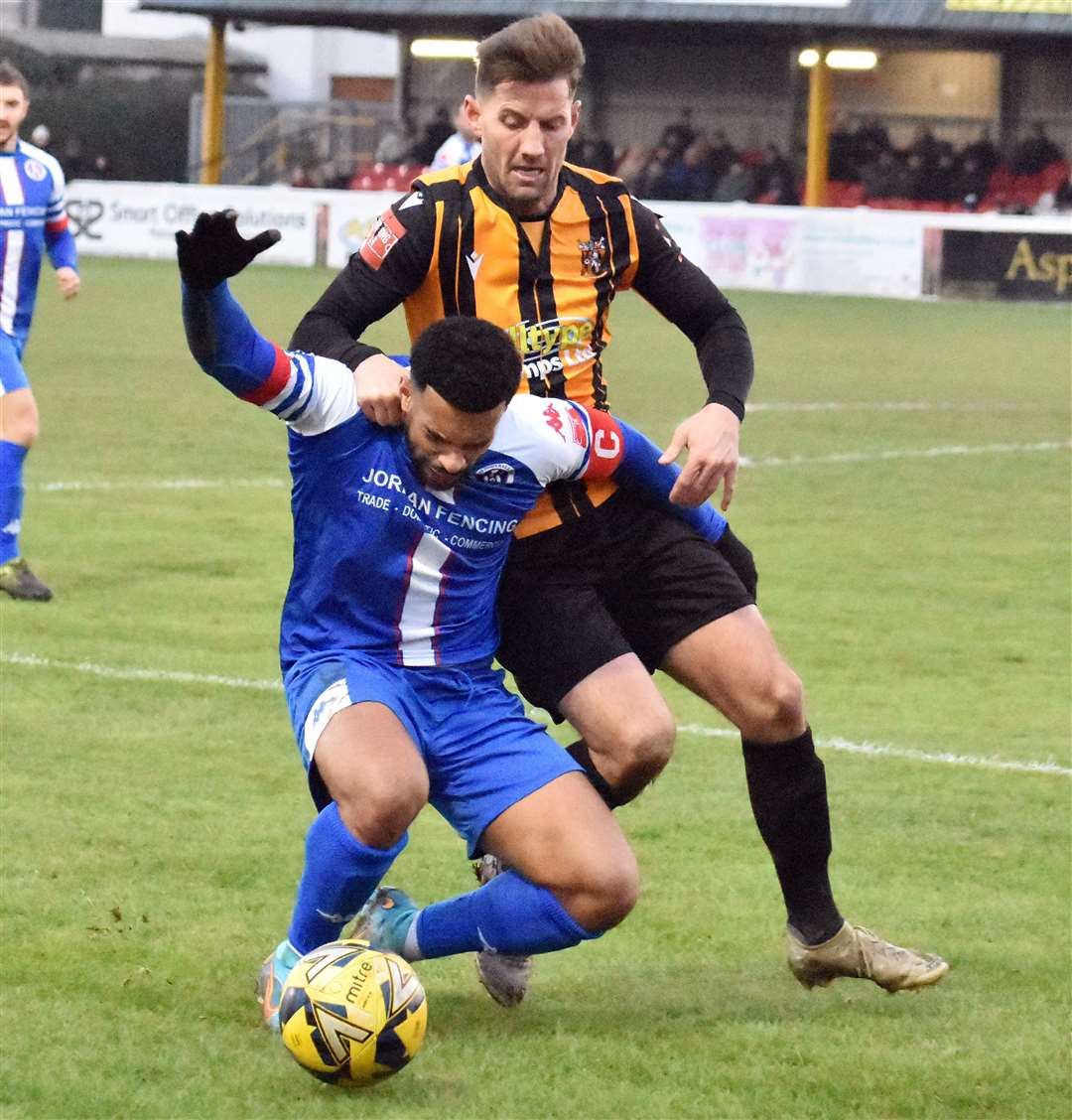 Invicta's James Rogers closes down an away player. Picture: Randolph File