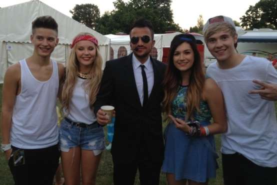Only the Young, pictured with Peter Andre at another event