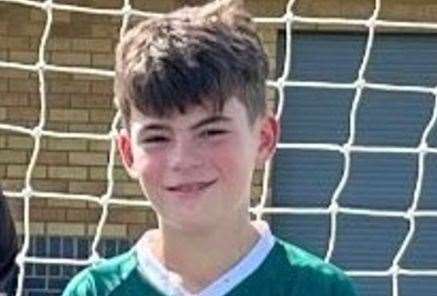 Ashford United Football Club youth player Felix Stevens, nine, who died at the weekend. Picture used courtesy of the Stevens family
