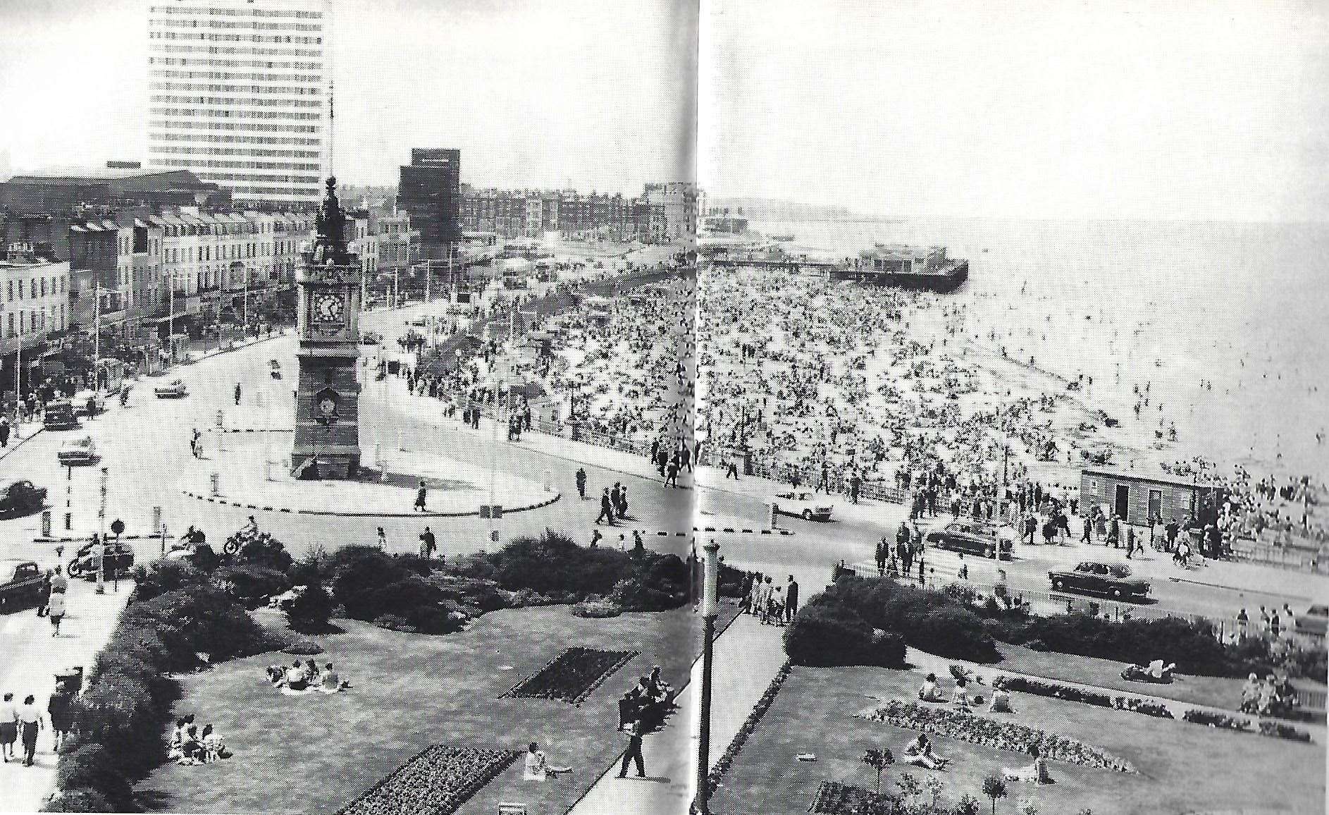 A crowded beach at Margate in 1966
