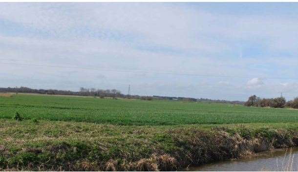 Where the solar farm could be built in Richborough. Picture: Stantec