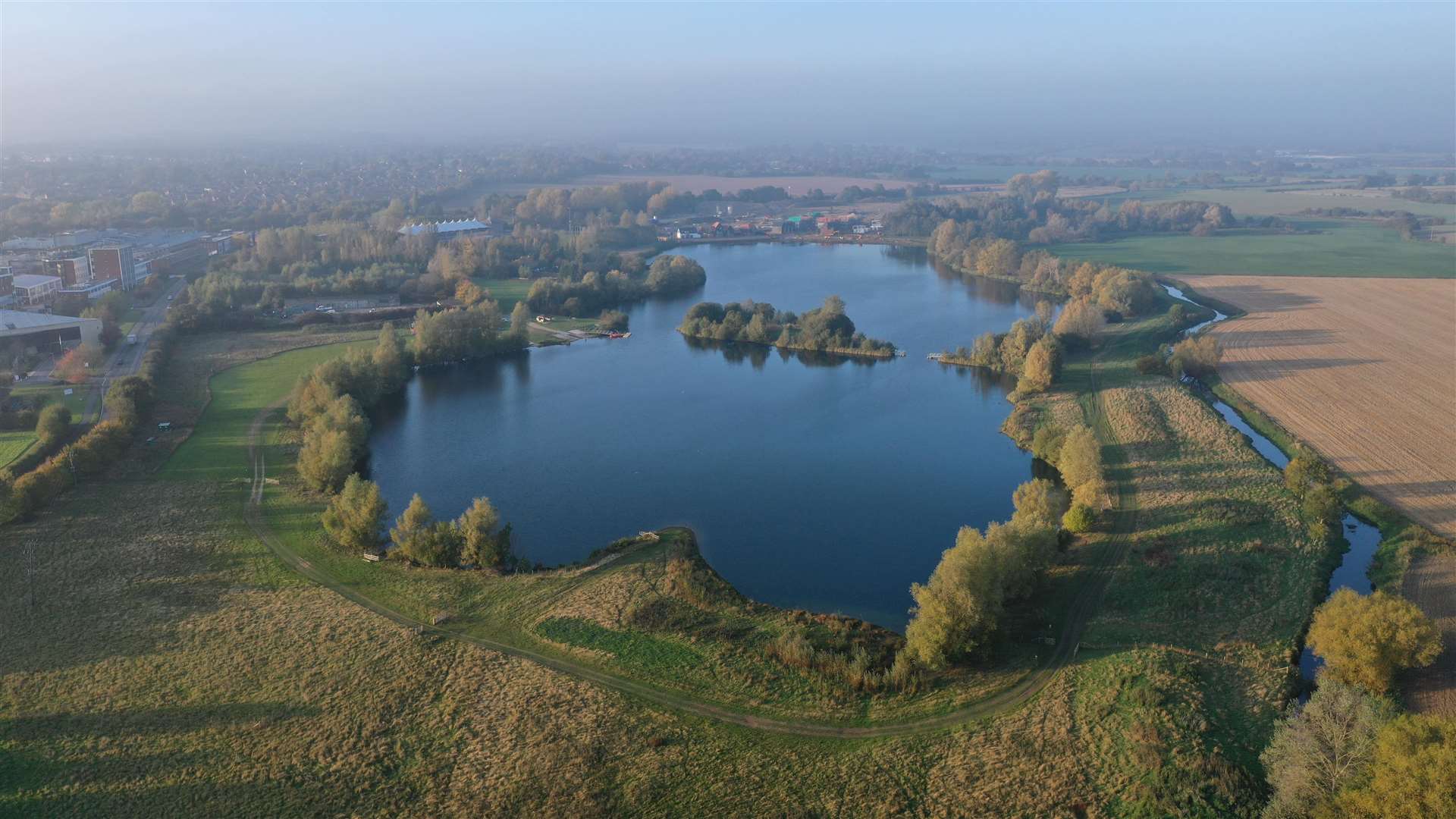 The Conningbrook Lakes from above. Picture: Vantage Photography / info@vantage-photography.co.uk