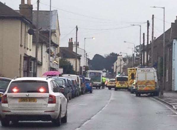 Scene of the accident in Teynham