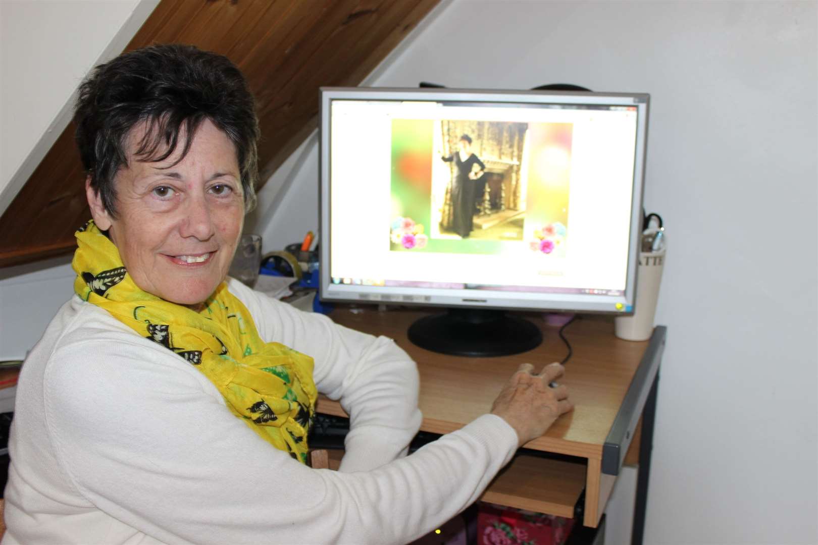 Author Meryl Ledbrooke at work at her home in Sheerness on the Isle of Sheppey
