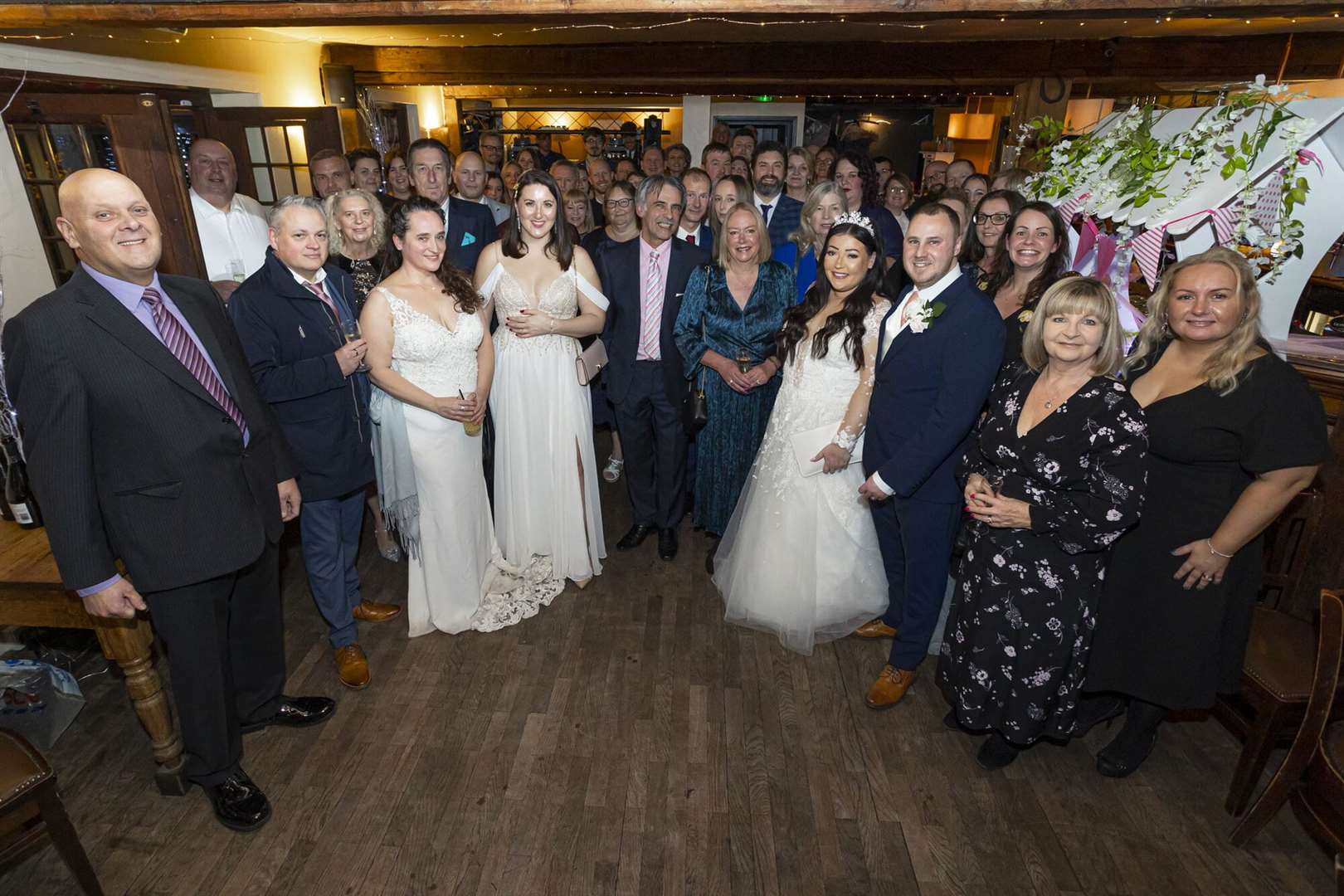 Janet and Philippe Sorak were joined by 30 couples who married at their pub in Tunbridge Wells, to celebrate 30 years as managers. Picture: Shepherd Neame