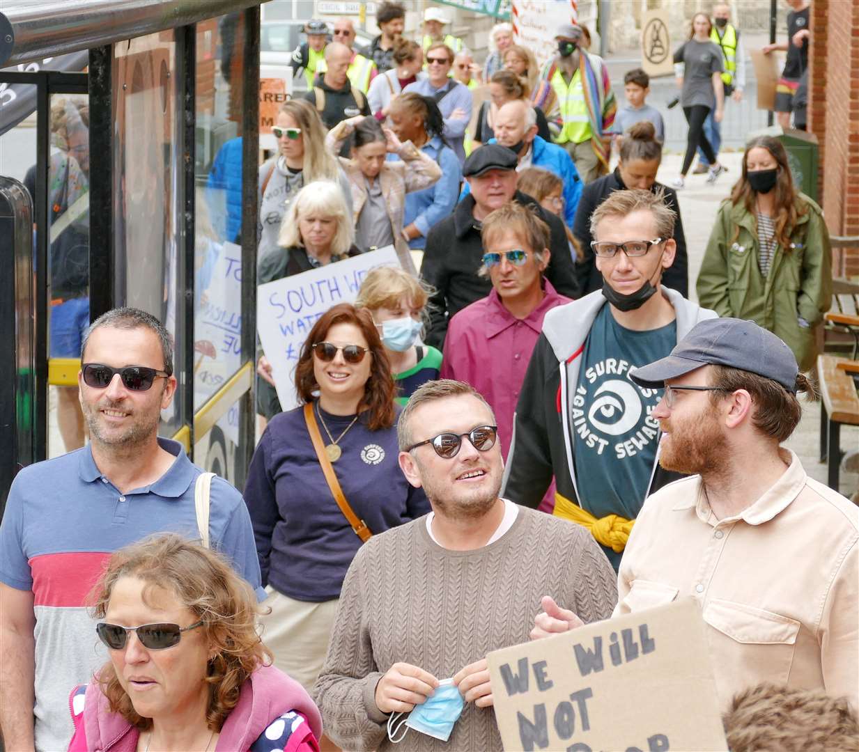 The protest against Southern Water sewage leaks in Thanet. Picture: Frank Leppard photography