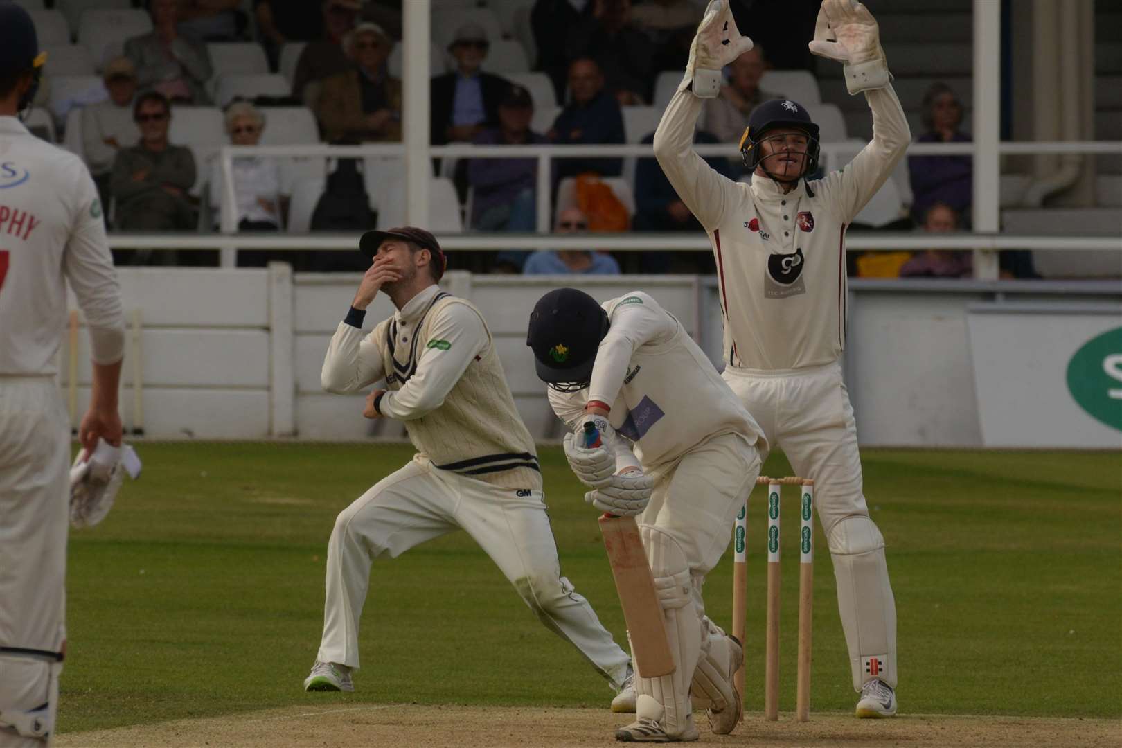 Kent in action against Glamorgan. Picture: Chris Davey... (4249331)