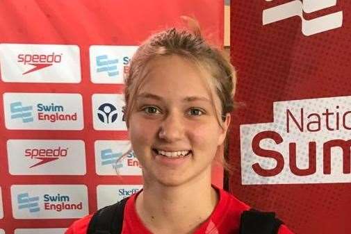Canterbury teenage swimmer Jessica Sugden at the Speedo National Summer Meet in Sheffield