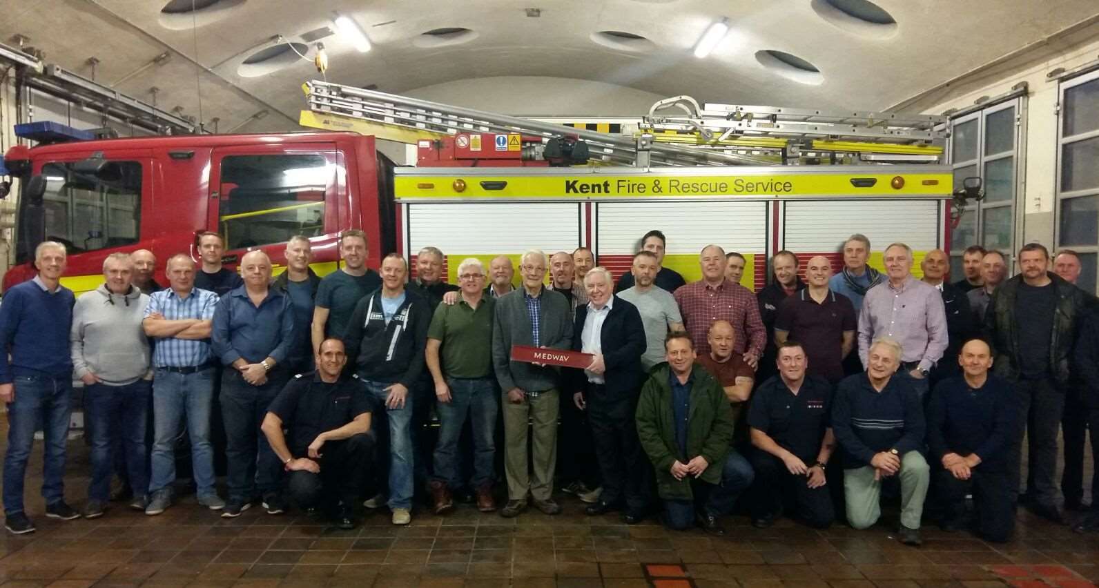The reunion at Medway Fire Station