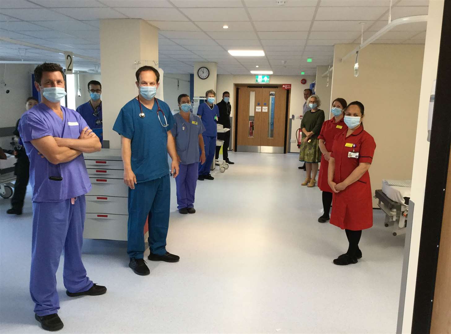 Staff at Maidstone Hospital on the day the new assessment area was opened