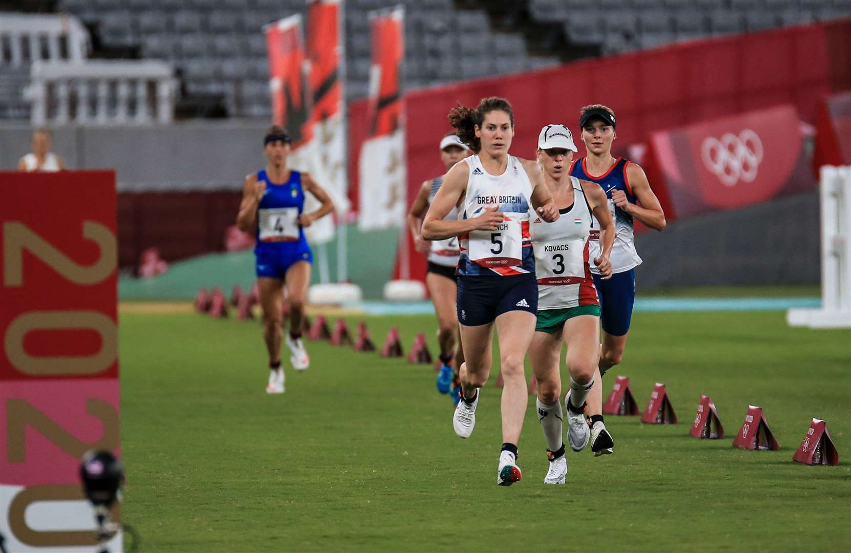 Kate French gets to the front of the field. Picture: UPIM Media (49974492)