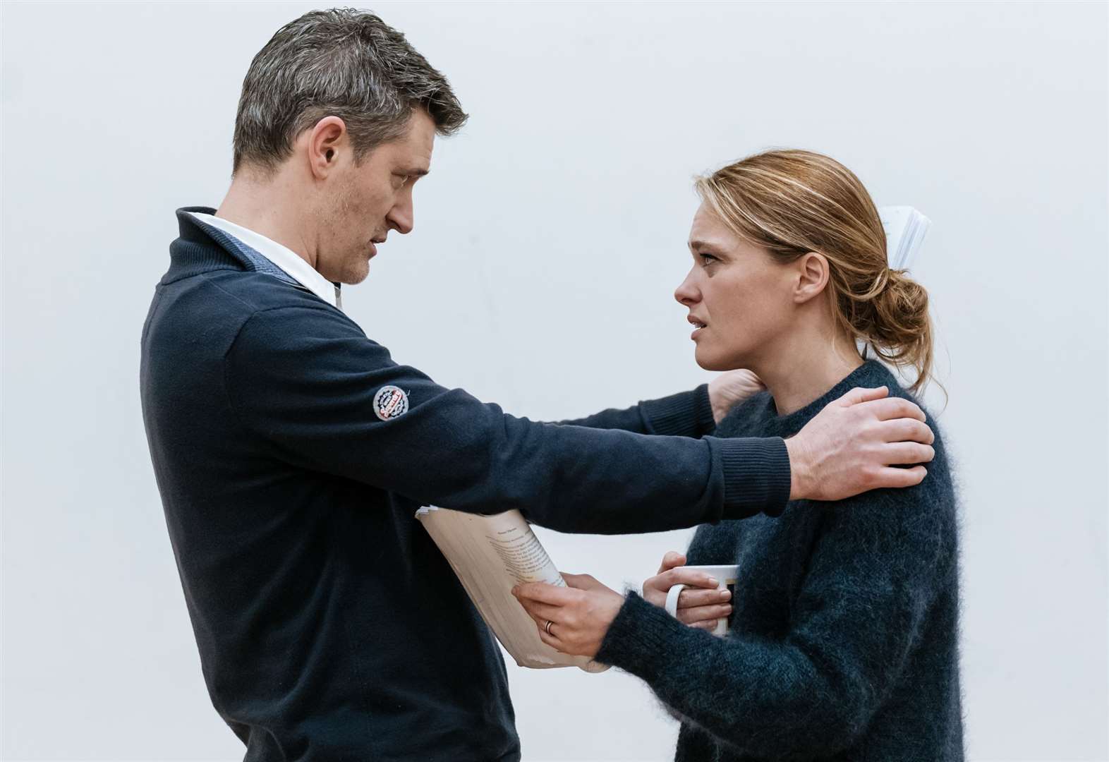 Dial M for Murder stars Tom Chambers and Sally Bretton in rehearsal Picture: Manuel Harlan