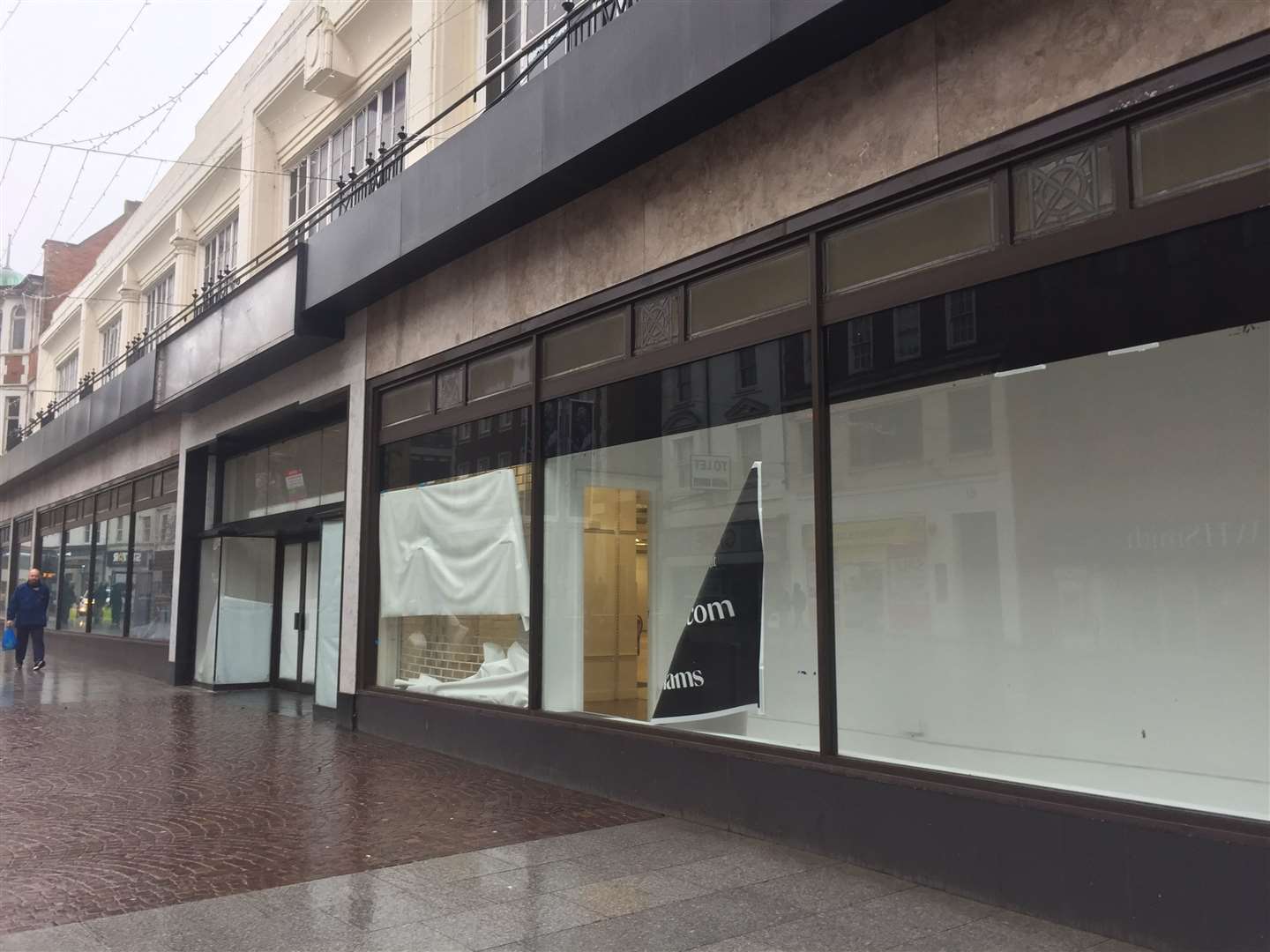The now-empty Debenhams store in Folkestone has been snapped by the district council
