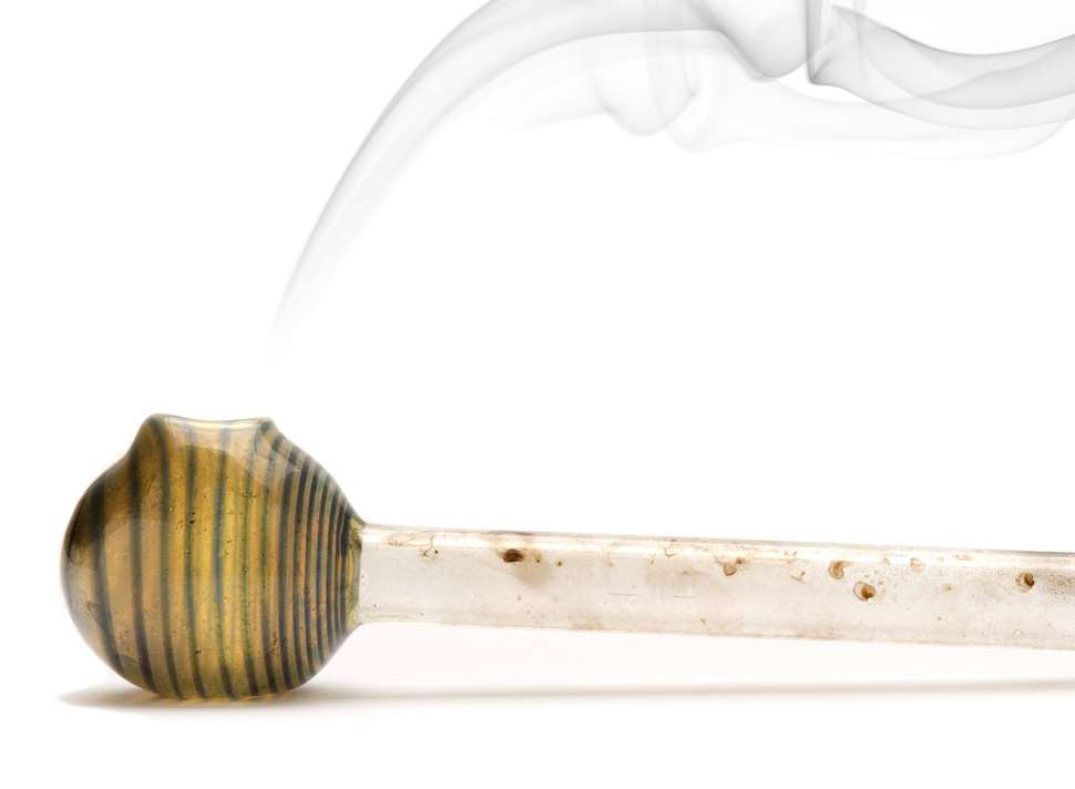 A crack pipe. Stock image