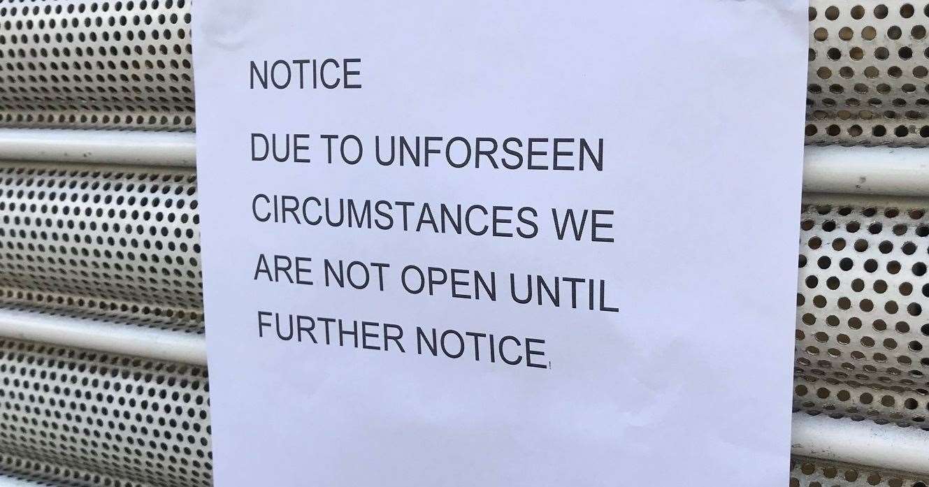 The shop in Sheerness High Street has not been able to open because of a broken shutter