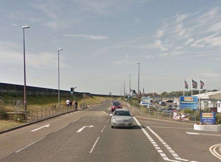 The crash happened in Hythe Road. Picture: Google.