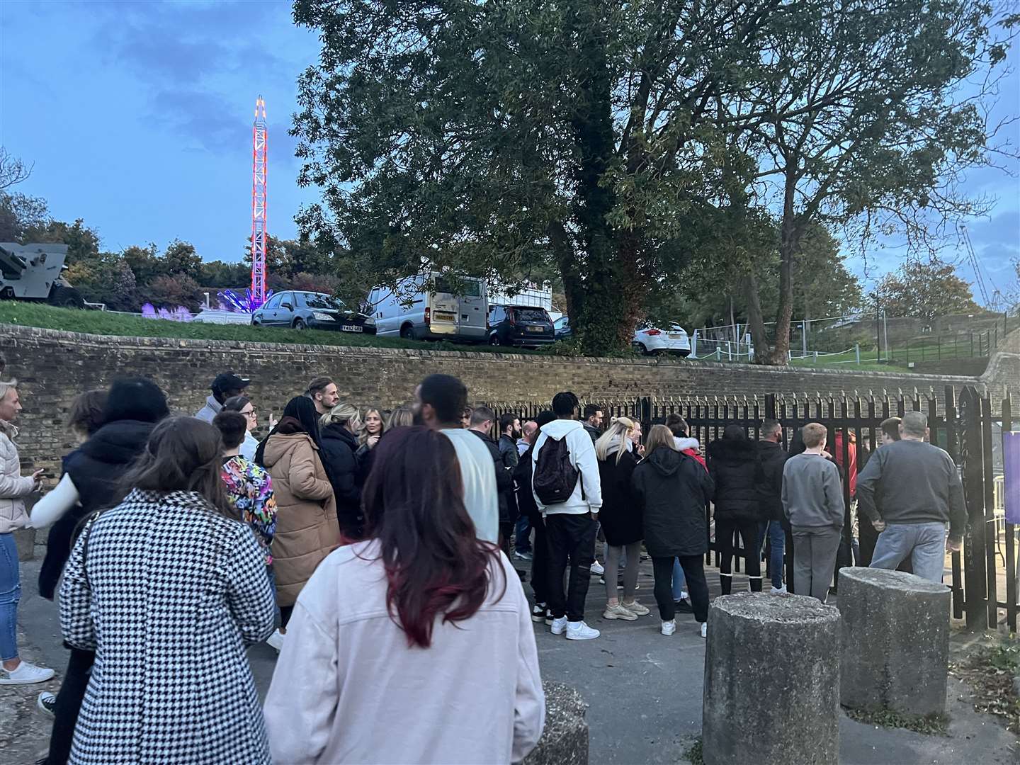 The queue to get into Fort Amherst. Picture: Megan Carr