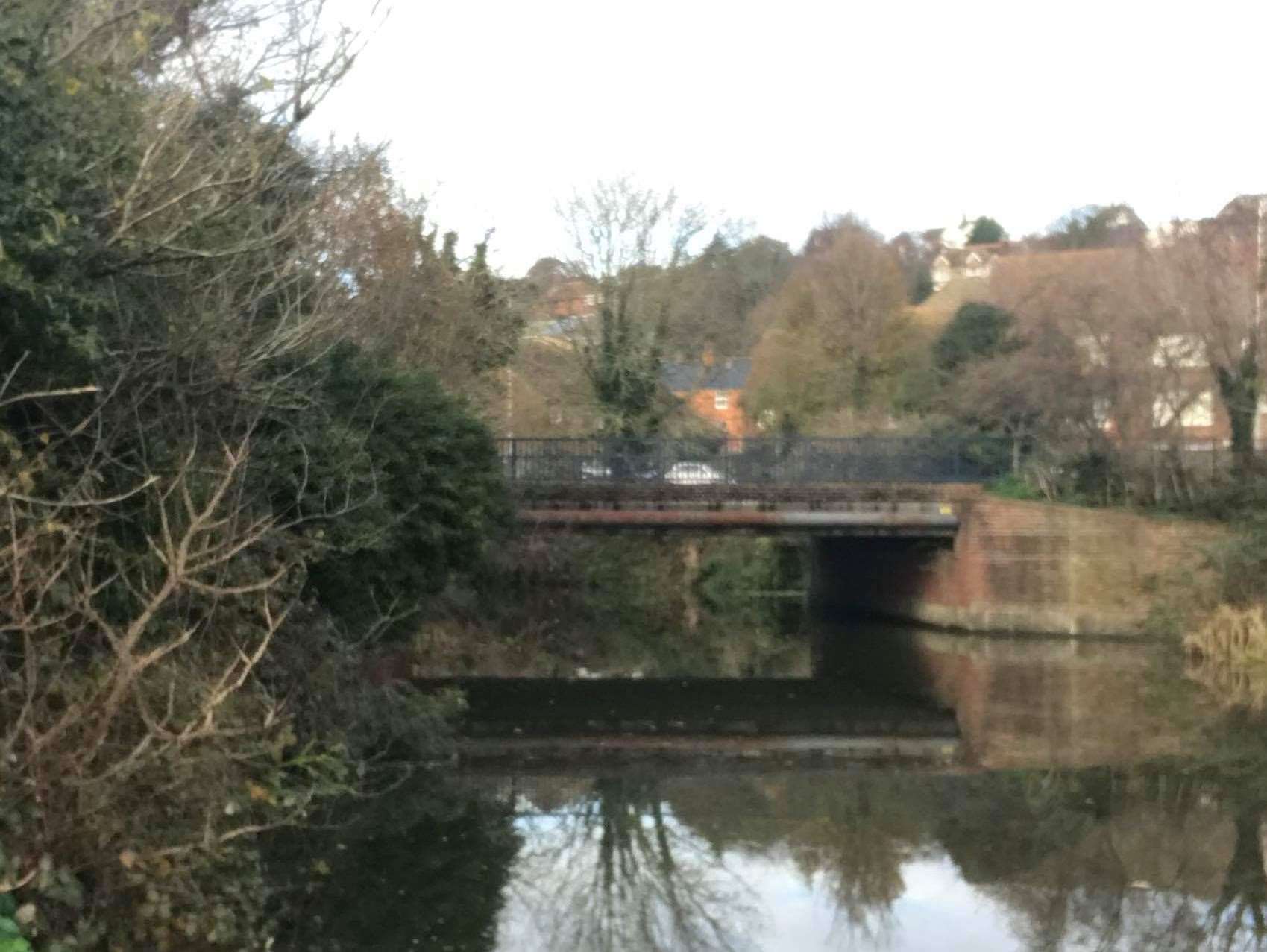 Police were called after the incident on this bridge on Saturday night