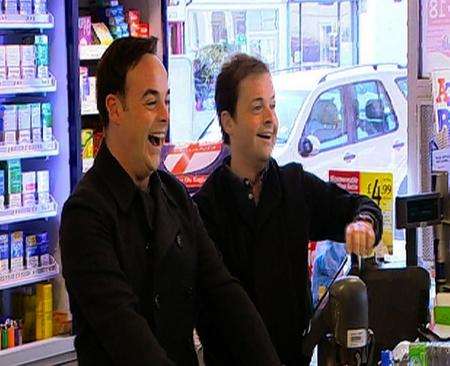 Ant and Dec surprise Keely Kenward at Gravesend's Texaco petrol station