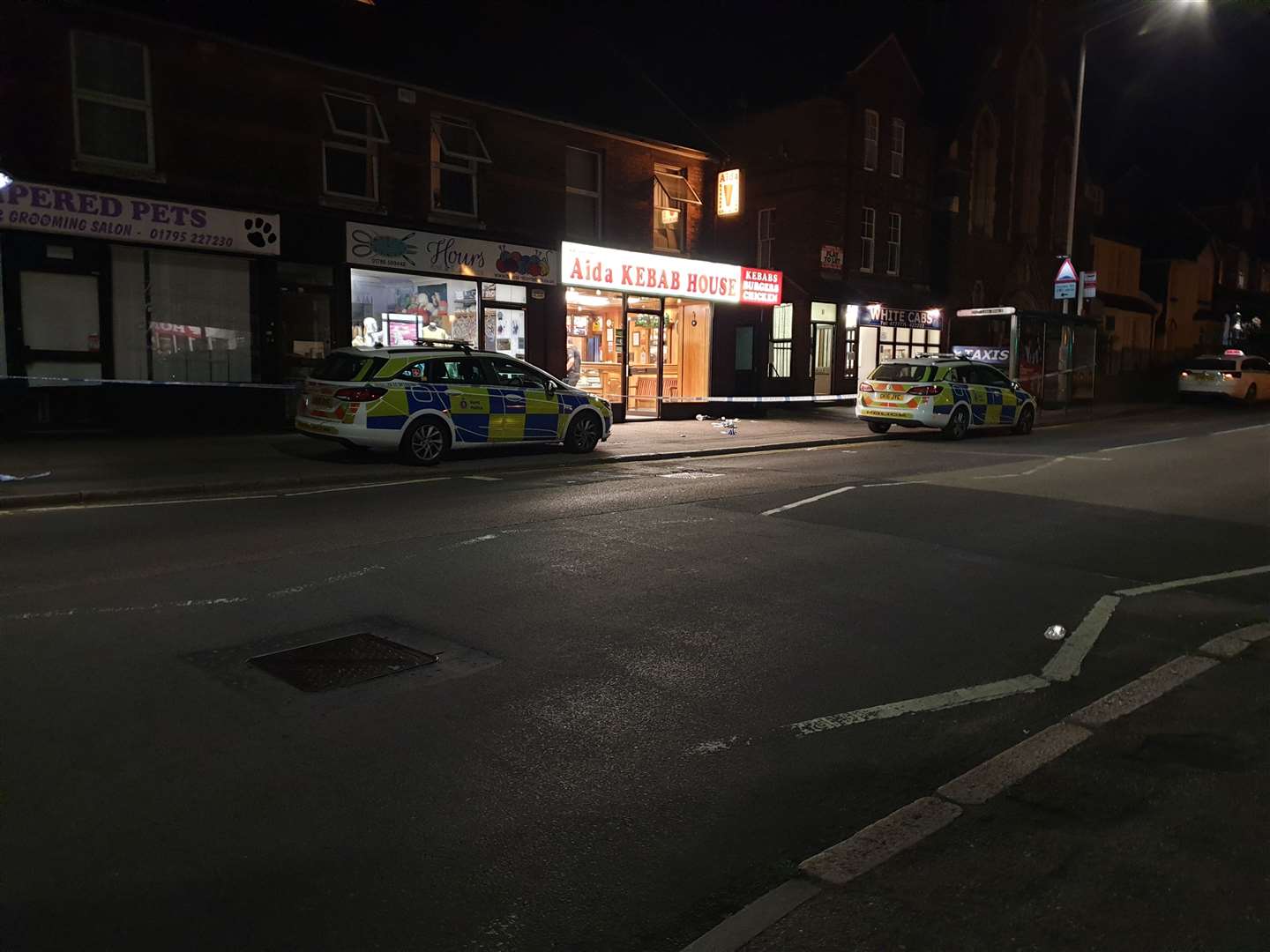 Police at the scene of the stabbing in West Street Sittingbourne (15774935)