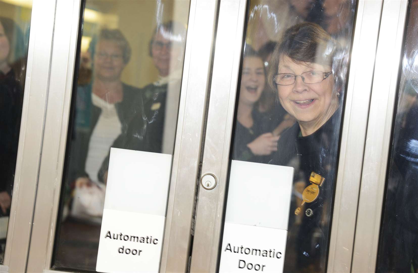 Staff locking the last door when M&S closed in May 2019