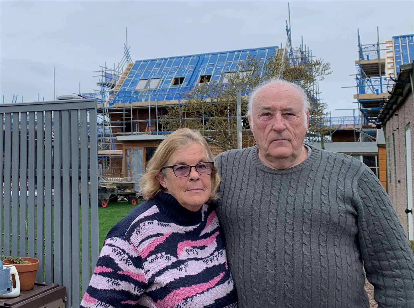 Maureen and Dave King say their dream retirement plans in Broad Oak, near Canterbury, have been ruined by the construction of new-builds