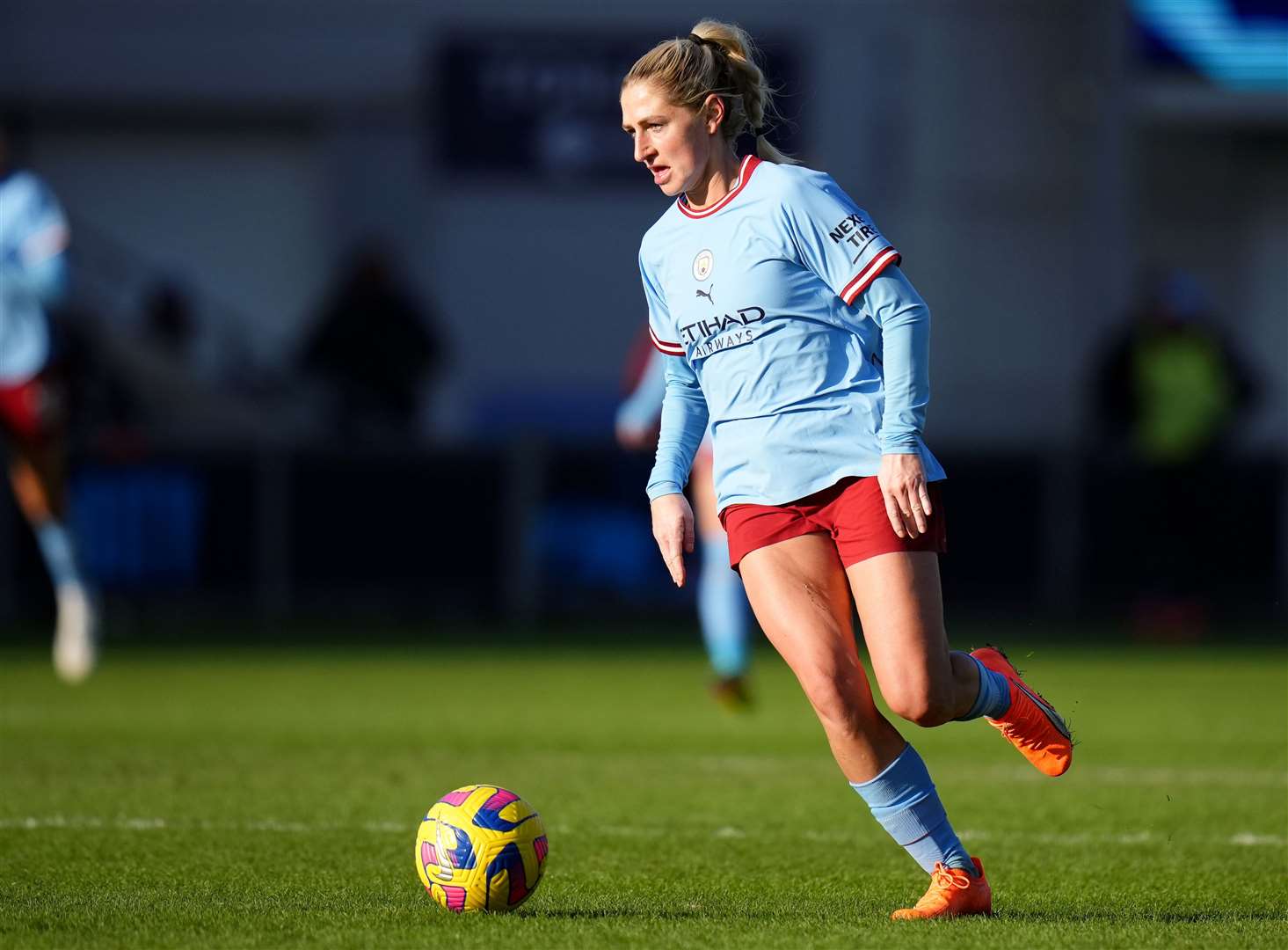 Gravesend-born Man City midfielder Laura Coombs came off the bench to claim an assist against China too. PictureL Manchester City FC