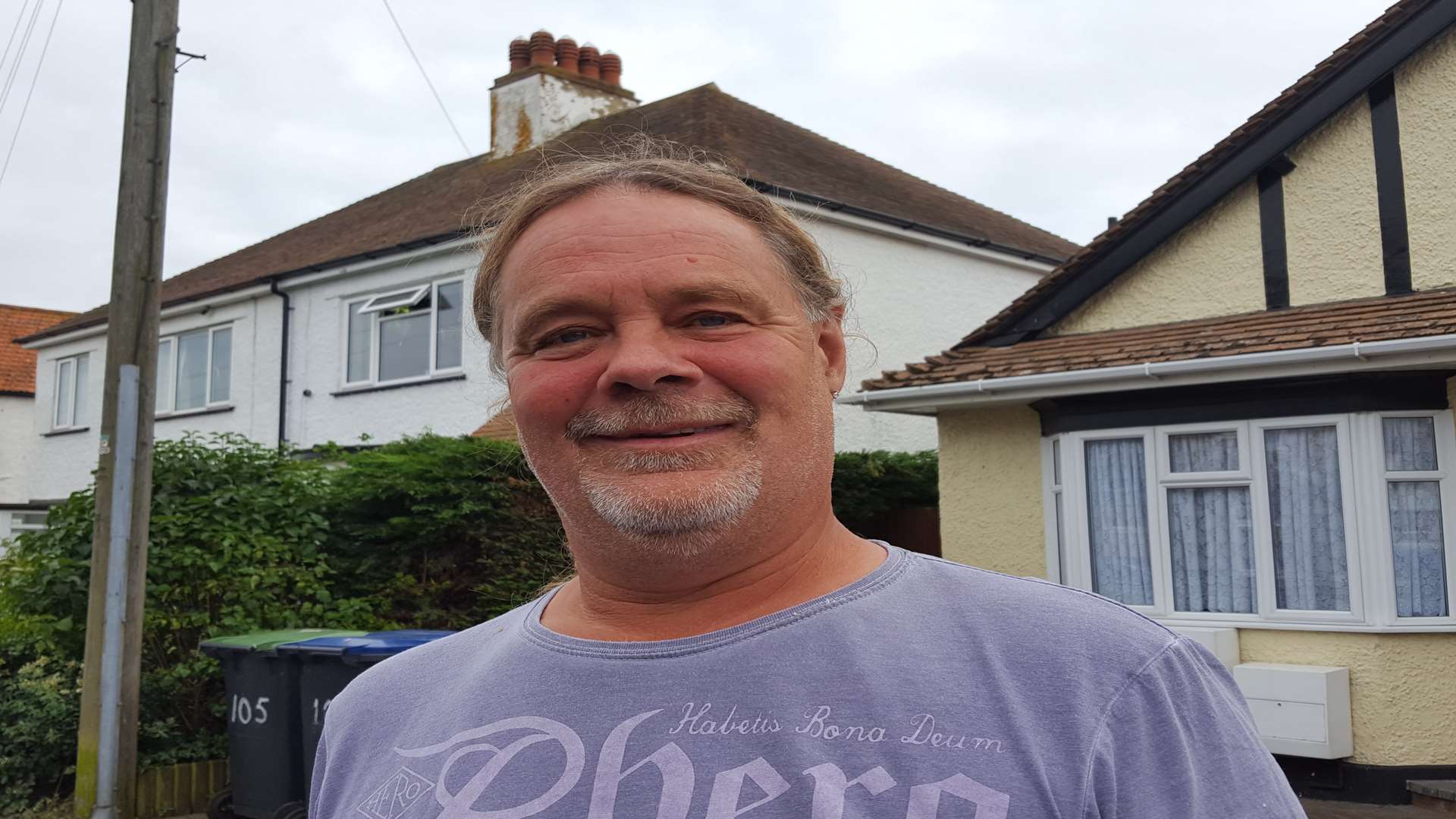 Roofer Tony King who fixed the pensioner's chimney