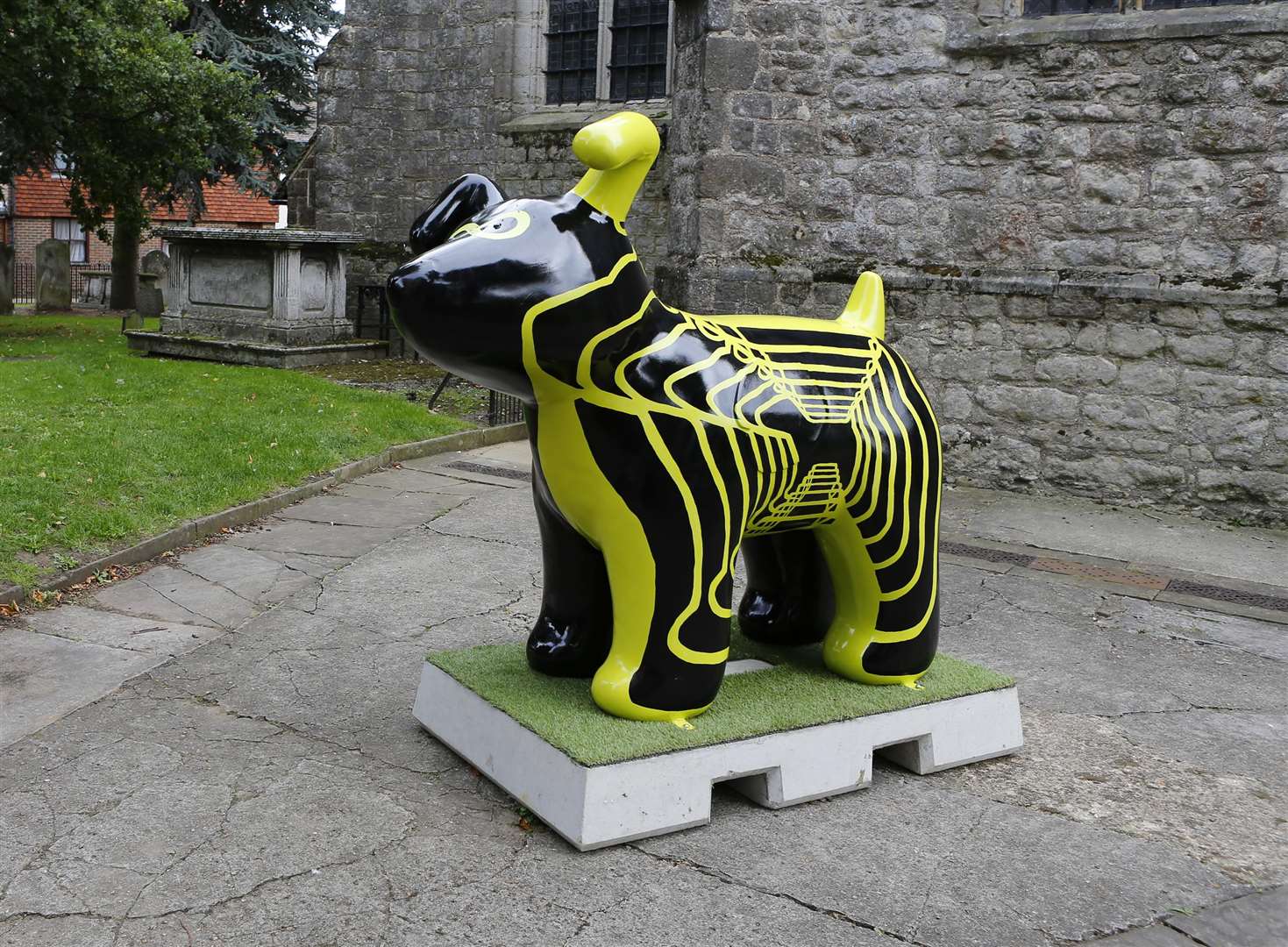 The Infinity Dog was removed from its original location at the North door of St Mary's Church