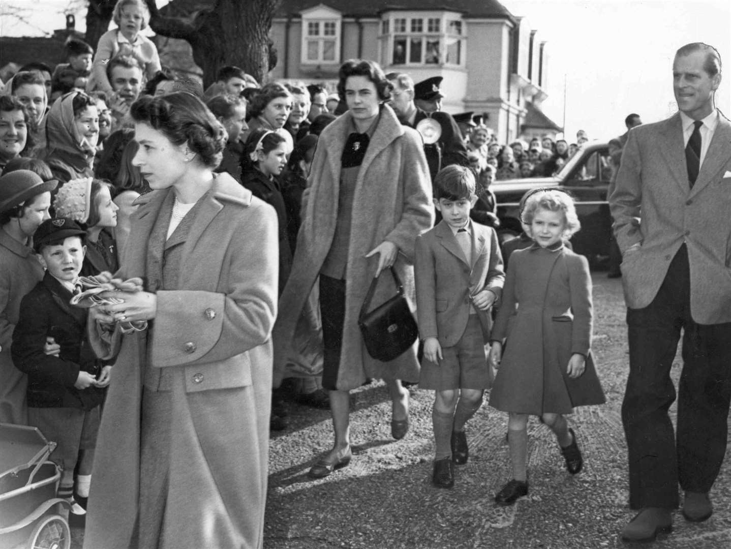 Just like any other family on a fun day out, The Queen and Duke of Edinburgh took their children Prince Charles and Princess Anne to the Romney, Hythe and Dymchurch Railway in April 1957