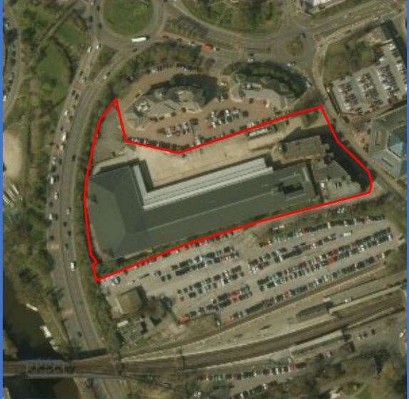 The extent of the development area - the station car park is not included