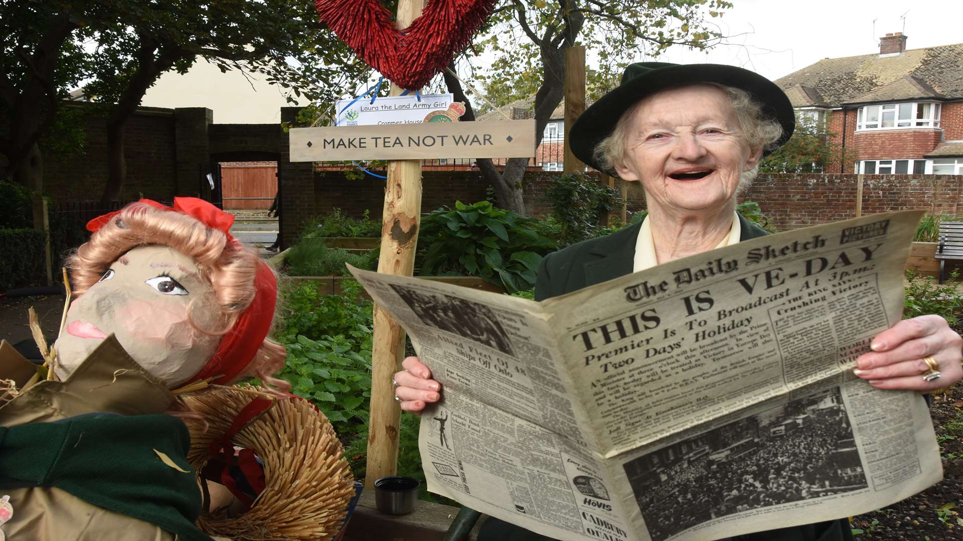 Daphney Rook, 81, at the scarecrow trail