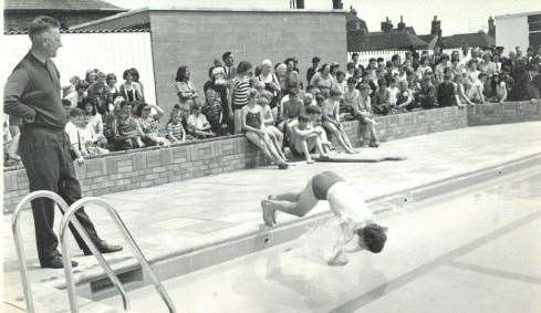 The Faversham outdoor pool was an instant success when it opened in 1964. Picture: Faversham Pools