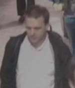 A CCTV still of a man police would like to speak to in relation to the incident