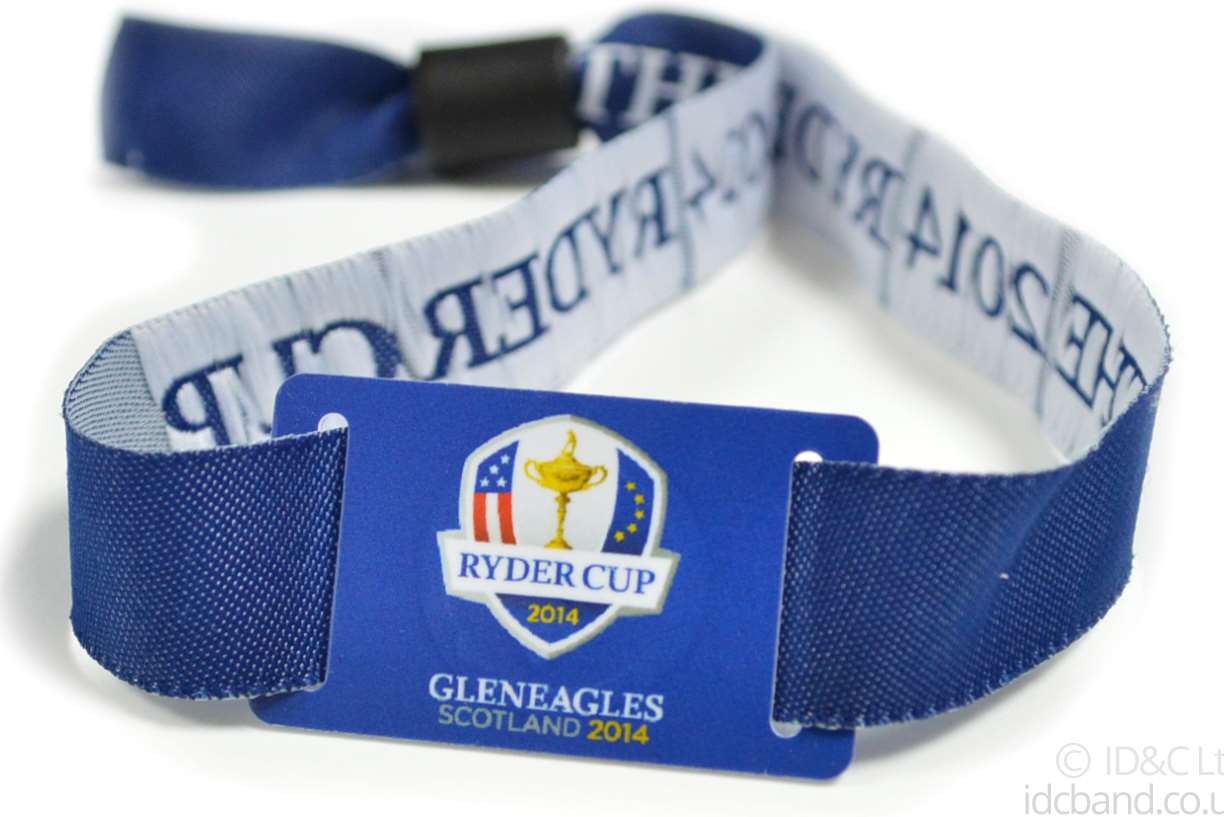 The RFID wristband which will be used at the Ryder Cup